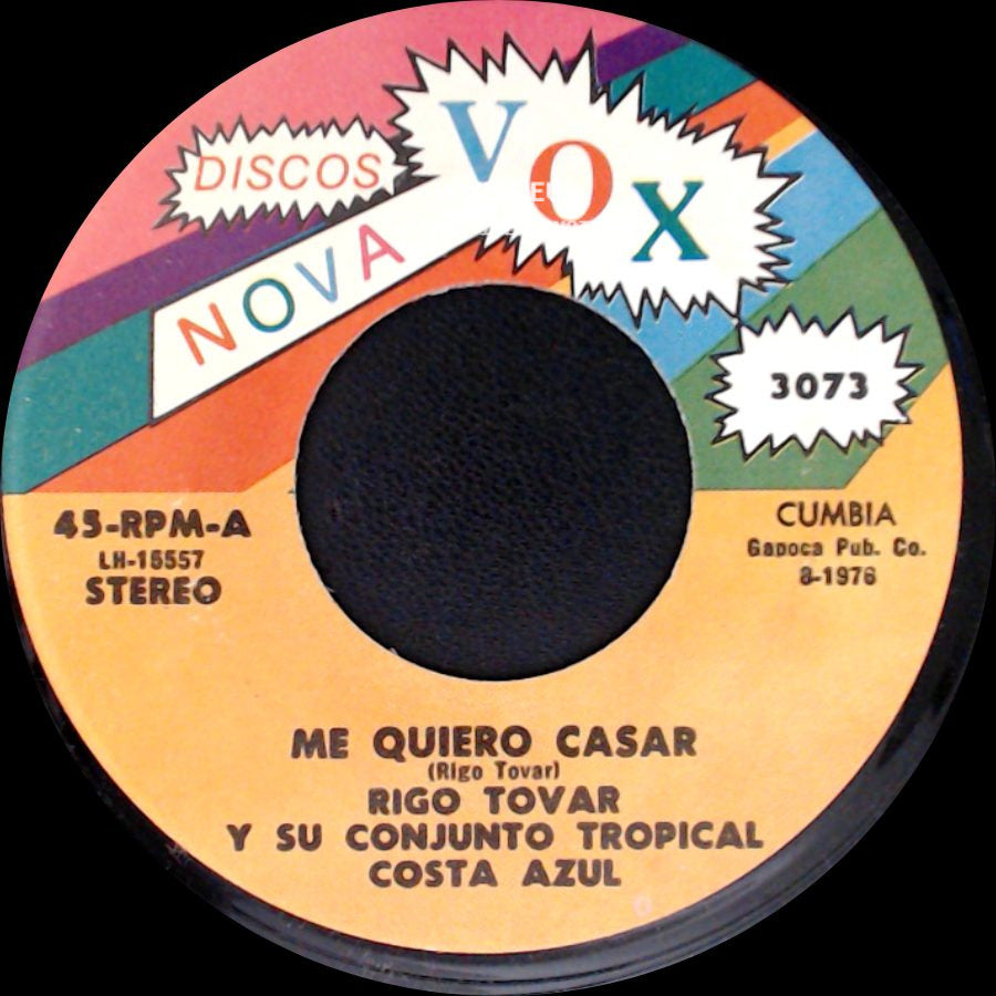 Rigo Tovar Y Su Conjunto Tropical Costa Azul - Me Quiero Casar / Amor Imposible side A