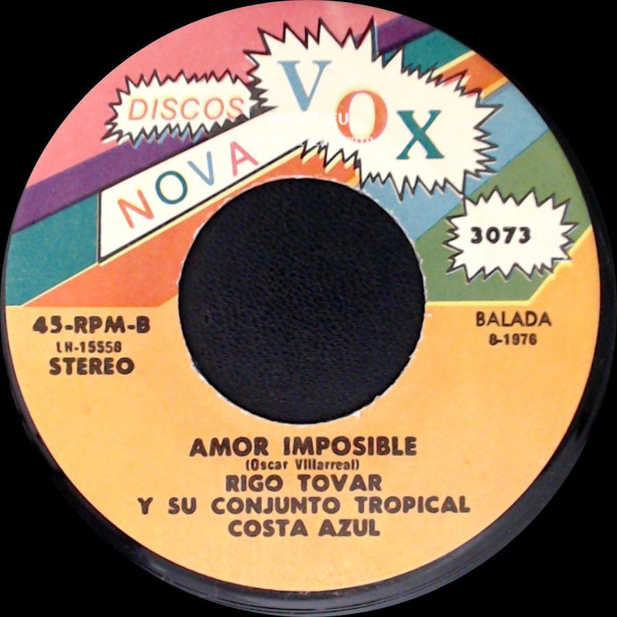 Rigo Tovar Y Su Conjunto Tropical Costa Azul - Me Quiero Casar / Amor Imposible side B