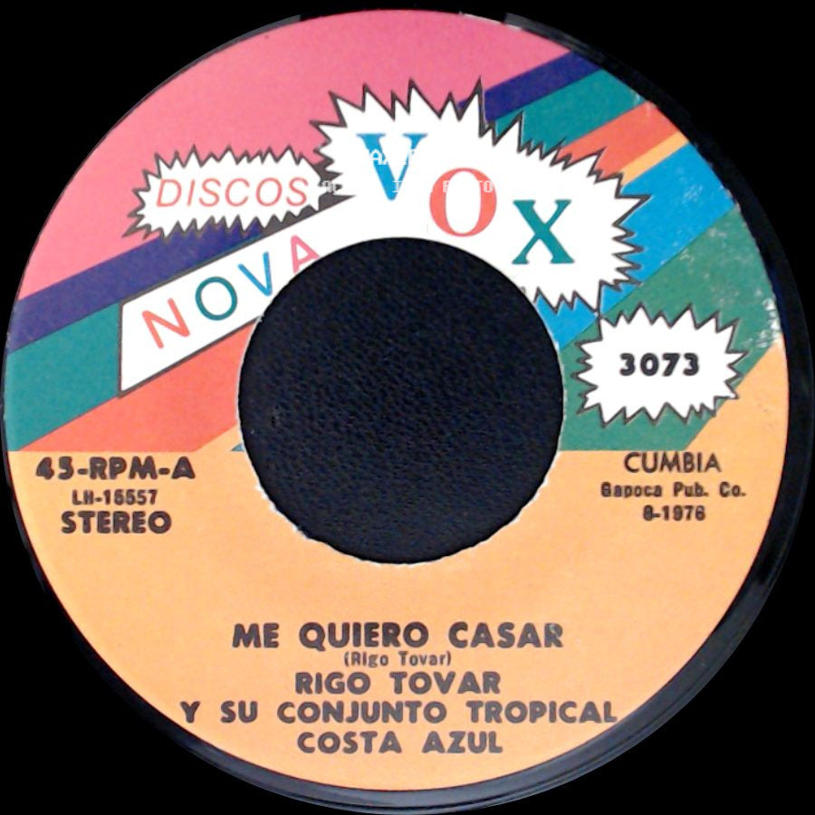 Rigo Tovar Y Su Conjunto Tropical Costa Azul - Me Quiero Casar / Amor Imposible side A