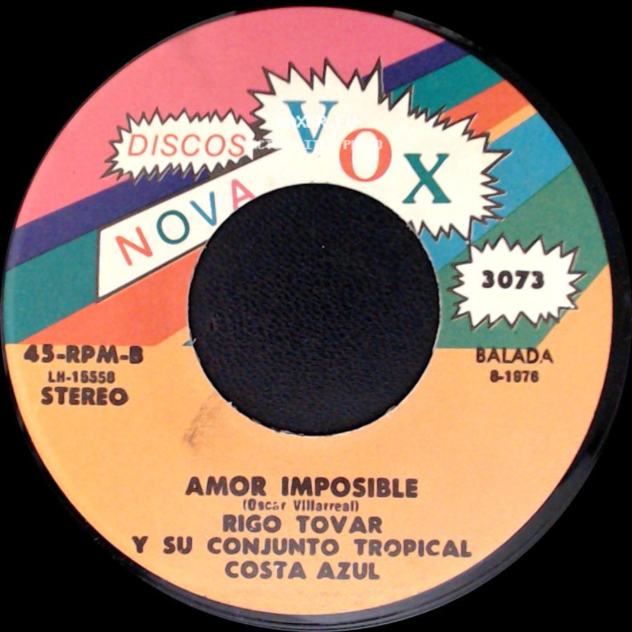 Rigo Tovar Y Su Conjunto Tropical Costa Azul - Me Quiero Casar / Amor Imposible side B