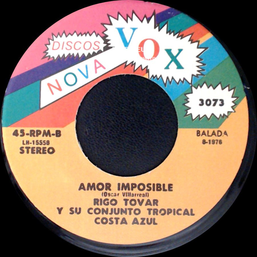 Rigo Tovar Y Su Conjunto Tropical Costa Azul - Me Quiero Casar / Amor Imposible side B