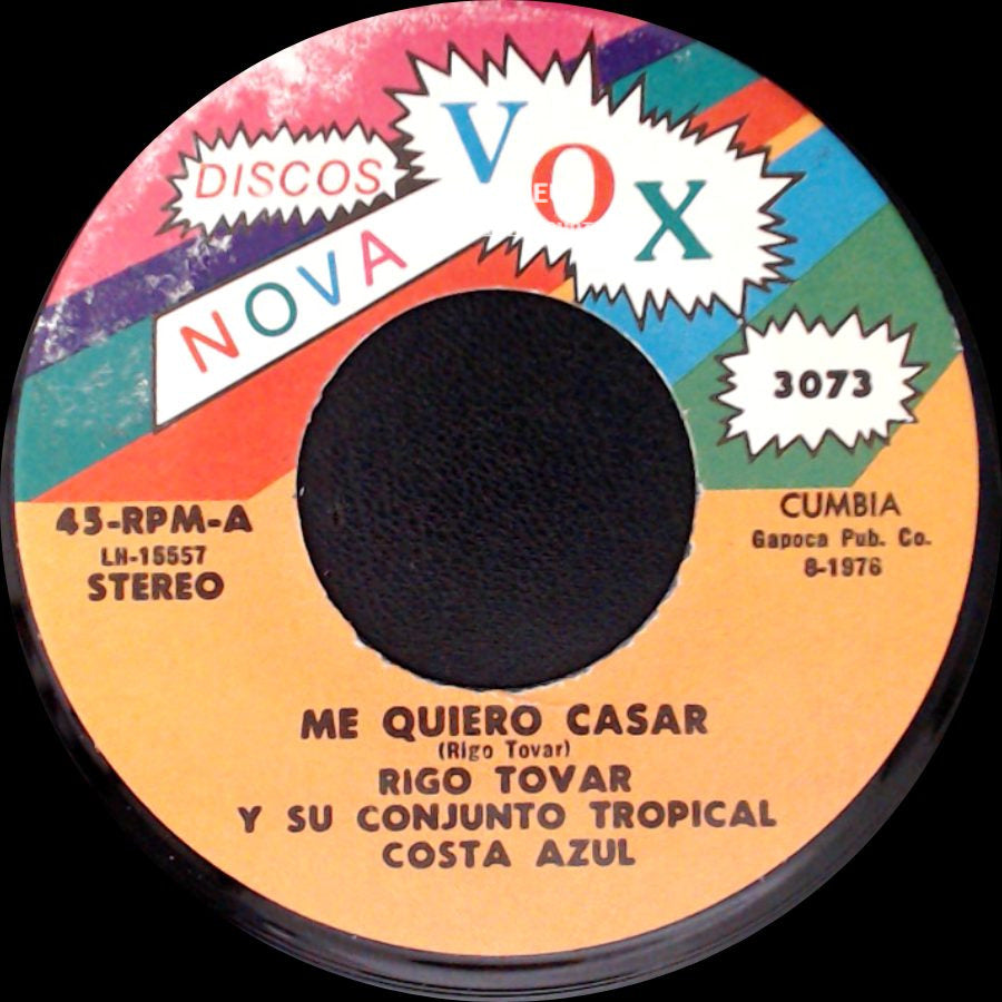 Rigo Tovar Y Su Conjunto Tropical Costa Azul - Me Quiero Casar / Amor Imposible side A