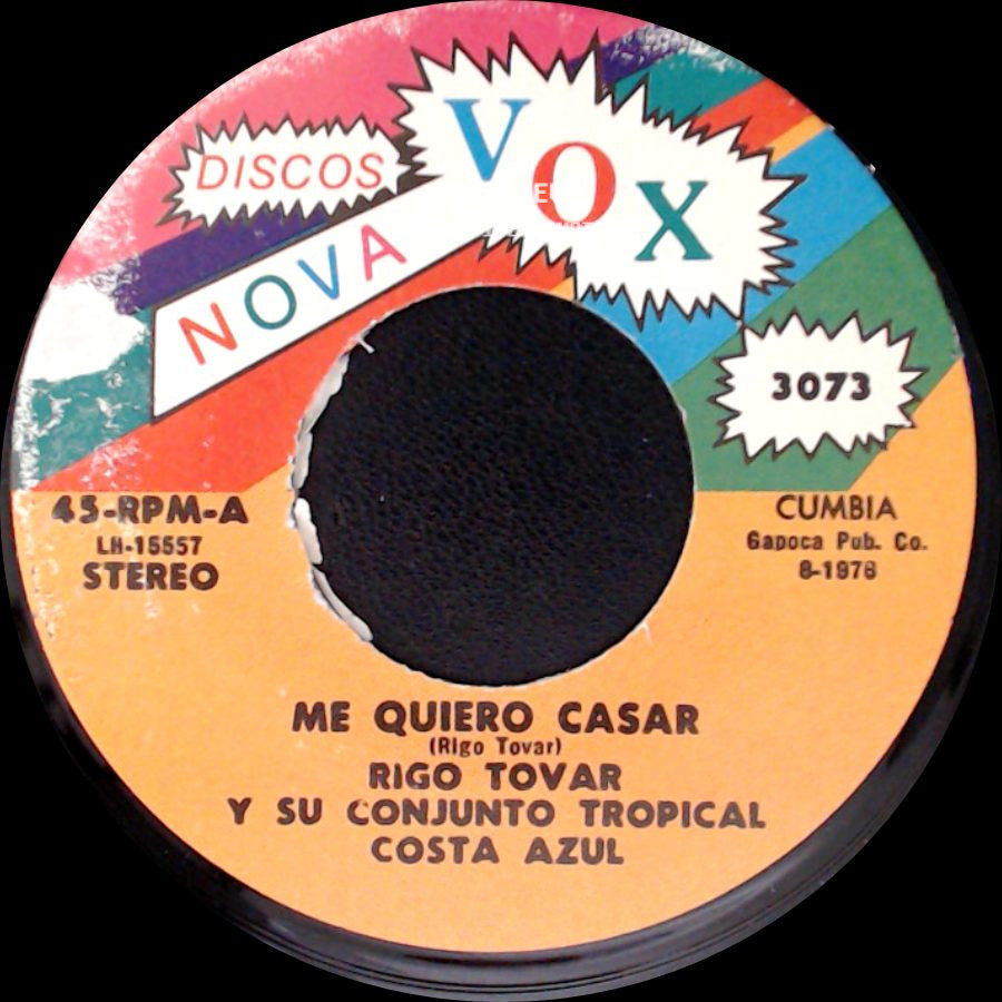 Rigo Tovar Y Su Conjunto Tropical Costa Azul - Me Quiero Casar / Amor Imposible side A