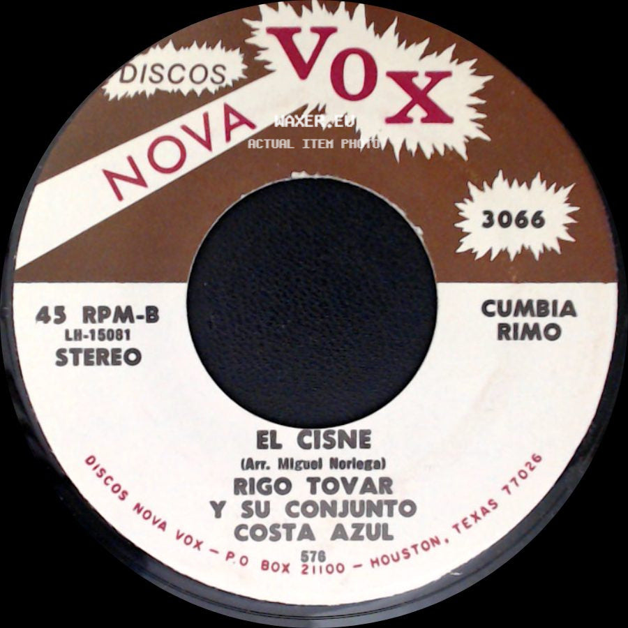 Rigo Tovar Y Su Conjunto Costa Azul - El Cisne / Macondo side A