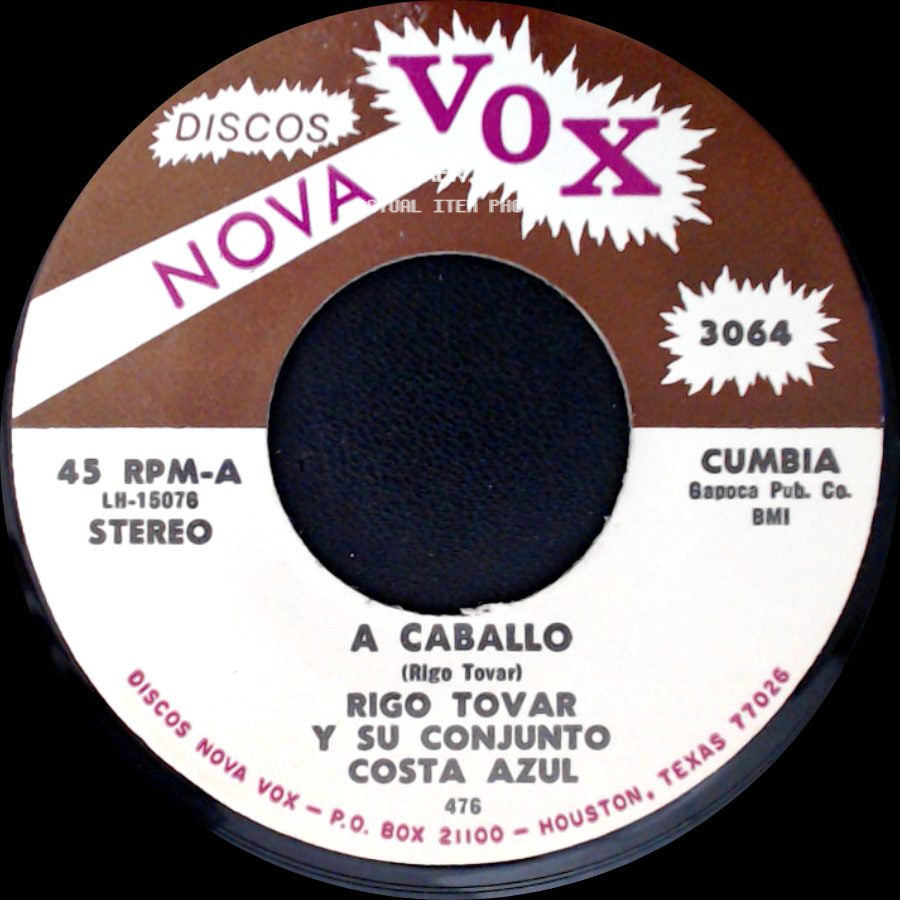 Rigo Tovar Y Su Conjunto Costa Azul - Te Quiero Dijiste / A Caballo side B