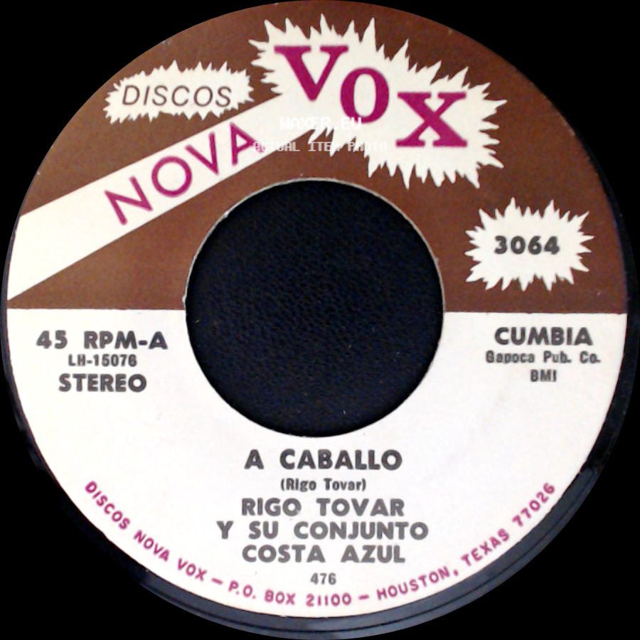 Rigo Tovar Y Su Conjunto Costa Azul - Te Quiero Dijiste / A Caballo side B