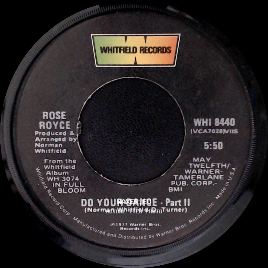 Rose Royce - Do Your Dance - Part I / Do Your Dance - Part Ii side B