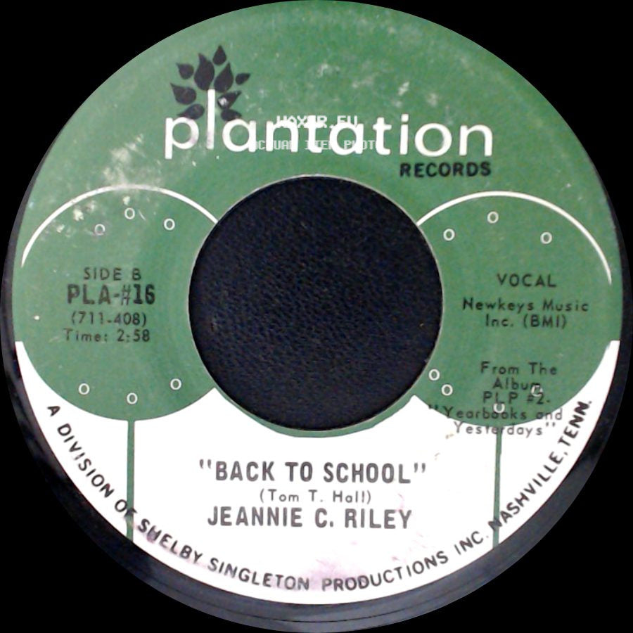 Jeannie C. Riley - There Never Was A Time / Back To School side B