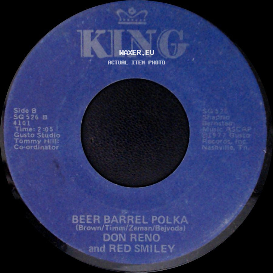 Don Reno And Red Smiley - I Know You're Married / Beer Barrel Polka side B