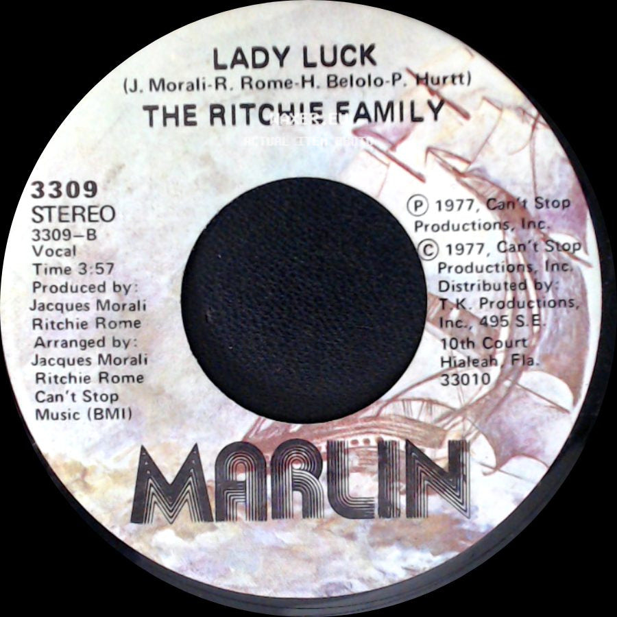 The Ritchie Family - Lady Luck / Life Is Music side A