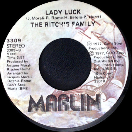 The Ritchie Family - Lady Luck / Life Is Music side A