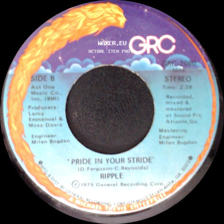 Ripple - Hey Lady / Pride In Your Stride side B