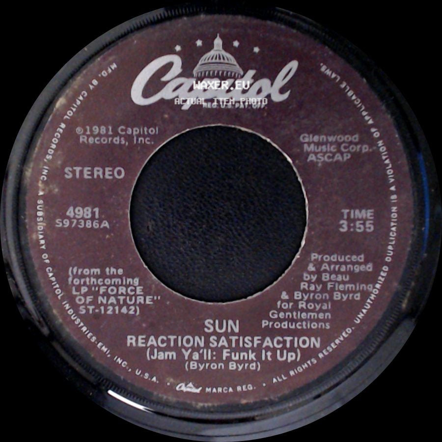 Sun / Reaction Satisfaction - It Seems So Hard / Sun (Jam Ya'll: Funk It Up) side B