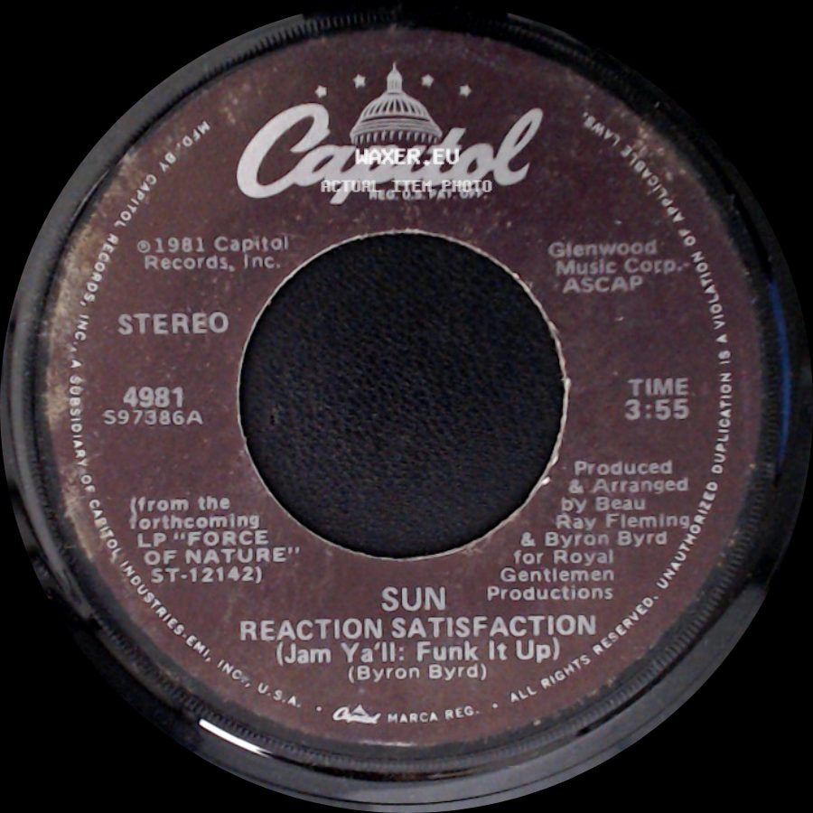 Sun - It Seems So Hard / Reaction Satisfaction (Jam Ya'll: Funk It Up) side B