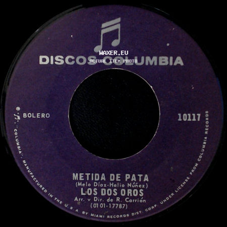 Los Dos Oros - Metida De Pata / Cuando Escucho Tu Nombre side A