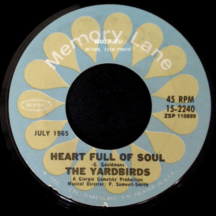 The Yardbirds - Heart Full Of Soul / For Your Love side A