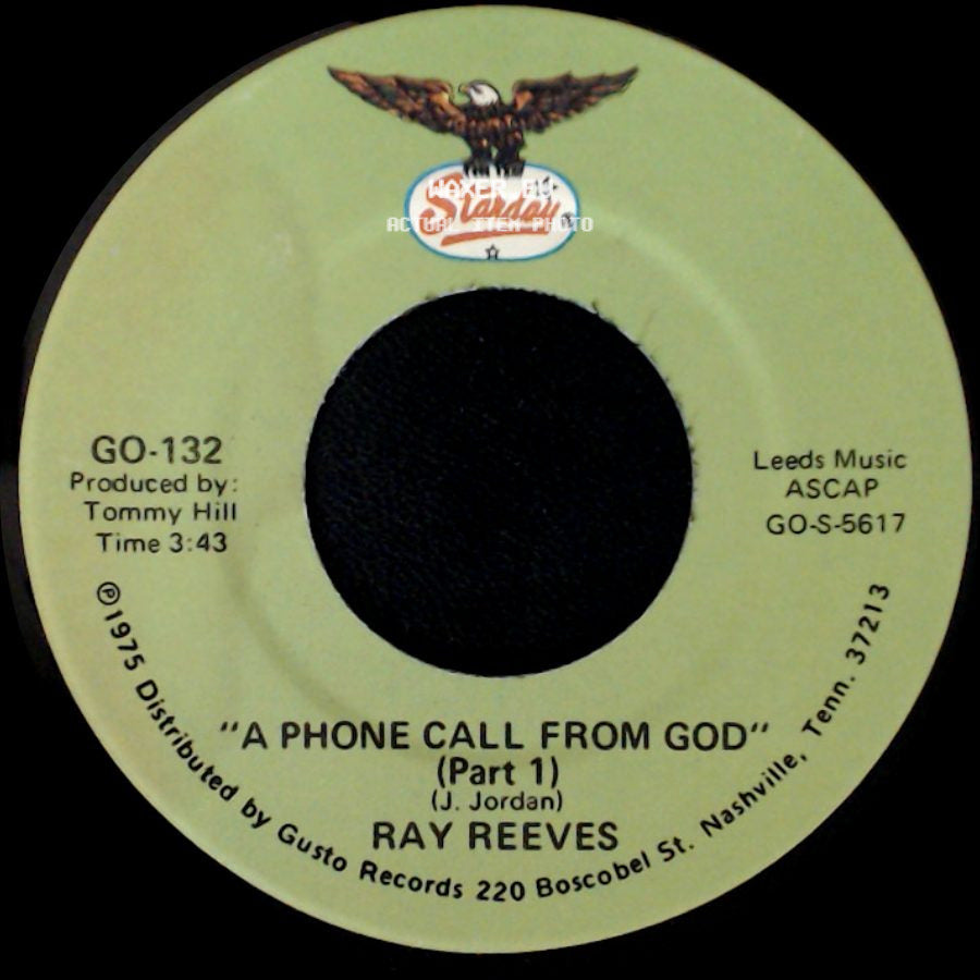 Ray Reeves - A Phone Call From God (Part 2) / A Phone Call From God (Part 1) side B