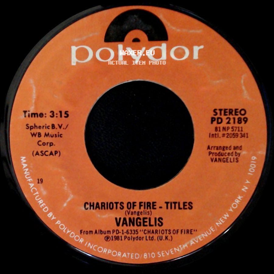 Vangelis - Chariots Of Fire - Titles / Eric's Theme side A