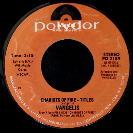 Vangelis - Chariots Of Fire - Titles / Eric's Theme side A