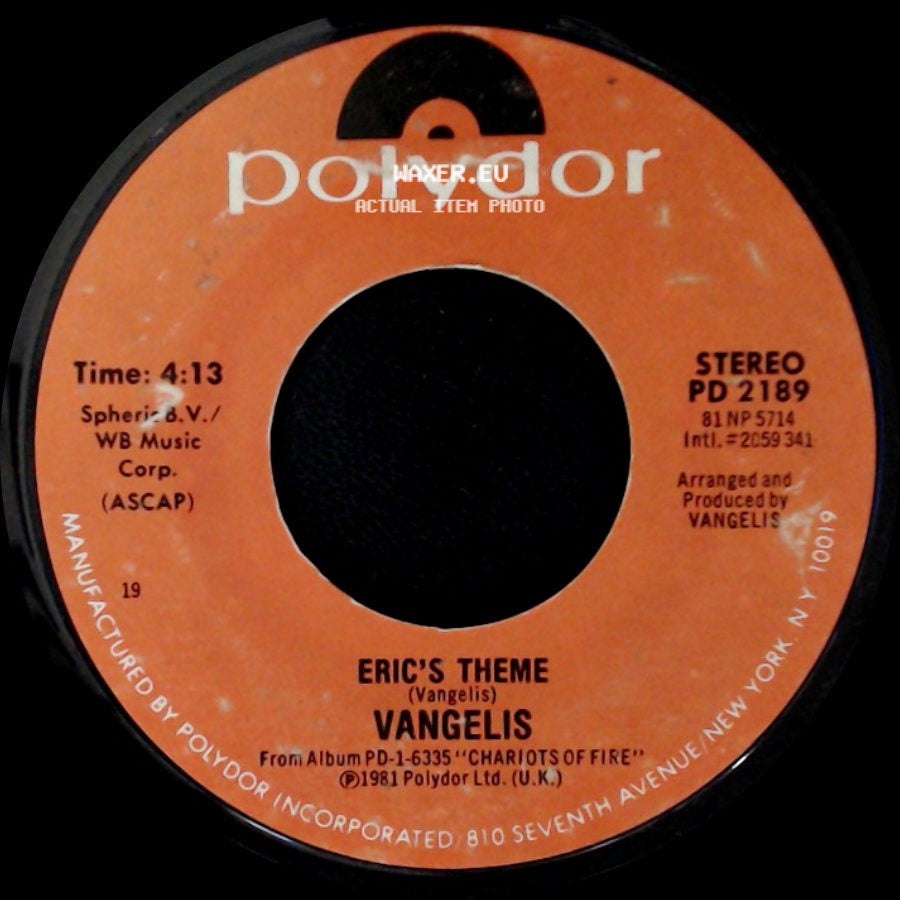 Vangelis - Chariots Of Fire - Titles / Eric's Theme side B