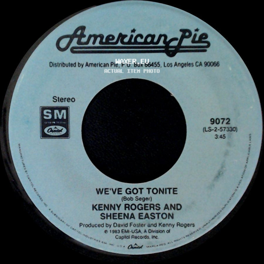Kenny Rogers And Sheena Easton / Kenny Rogers - We've Got Tonite / Through The Years side A