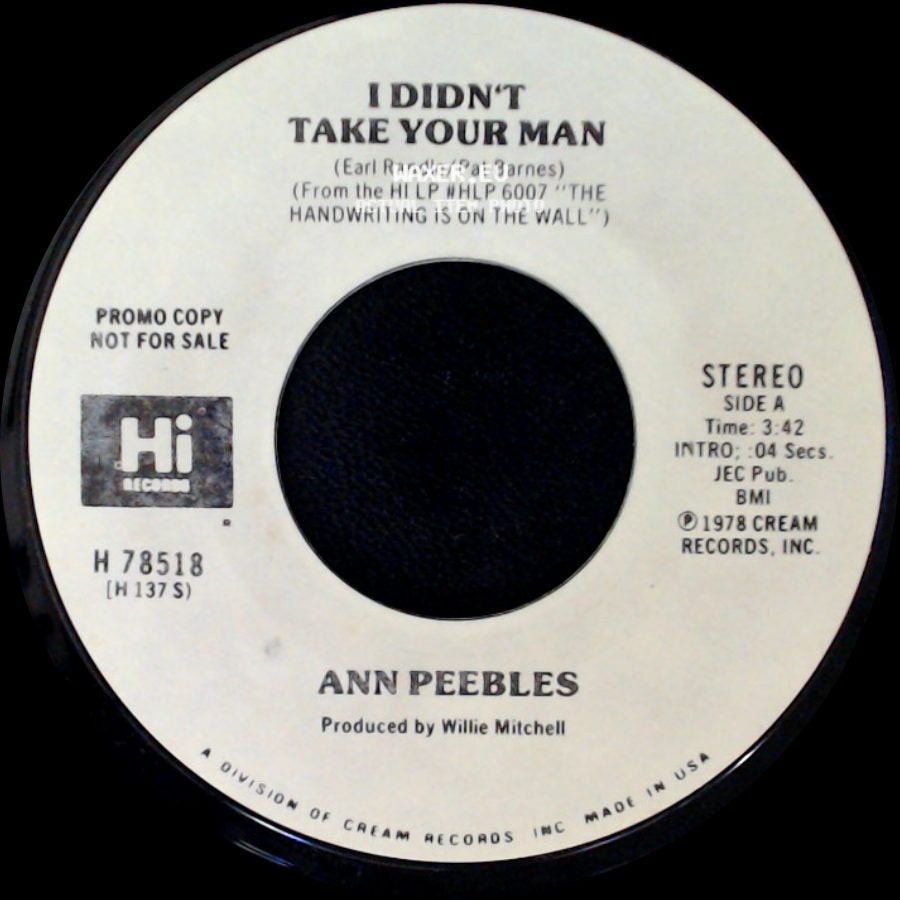 Ann Peebles - I Didn't Take Your Man / I Didn't Take Your Man side A