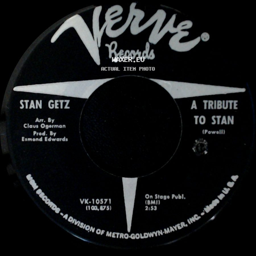 Stan Getz - A Tribute To Stan / My Own True Love (Tara Theme) side A