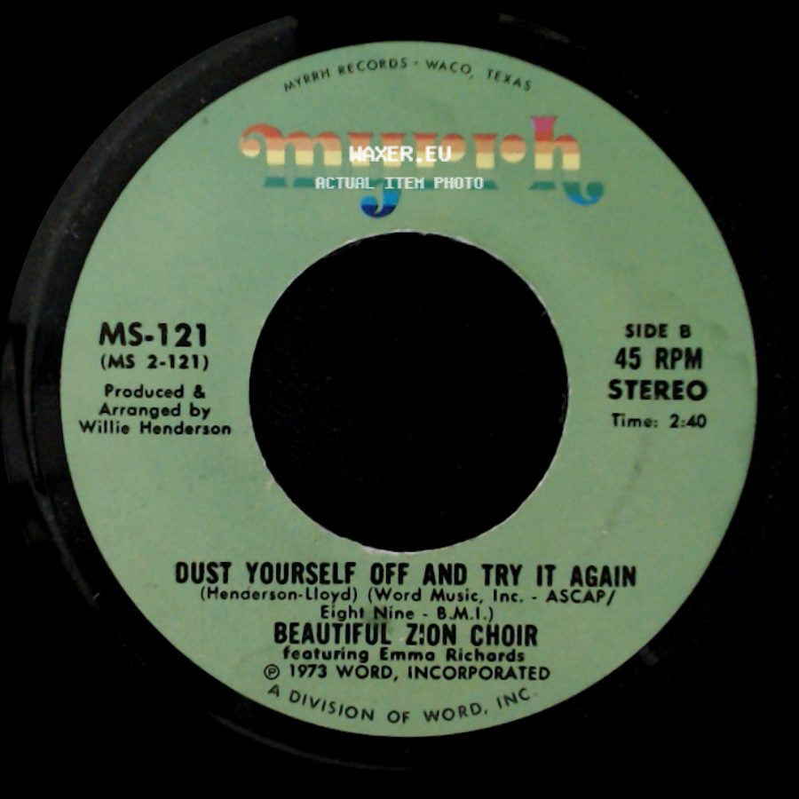 Beautiful Zion Choir Featuring Emma Richards - Let's Ride To The Mountain Top / Dust Yourself Off And Try It Again side B