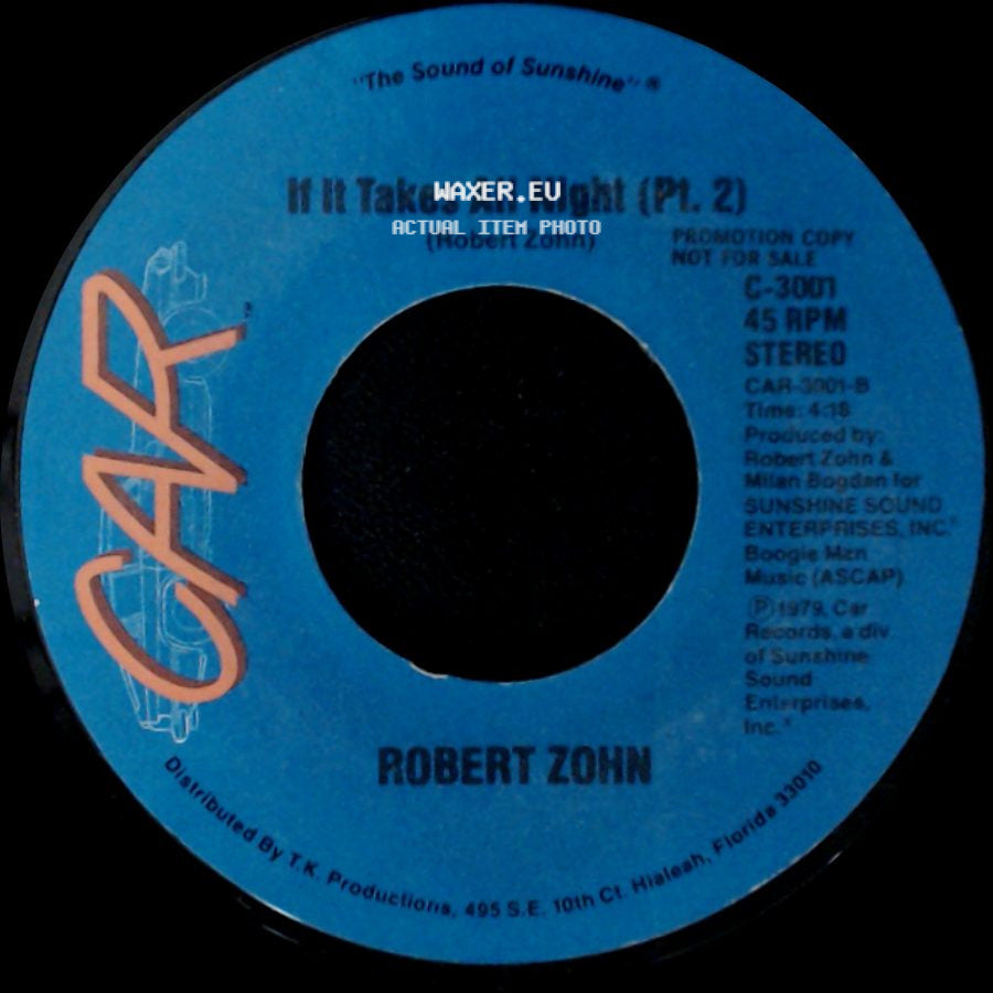 Robert Zohn - If It Takes All Night / If It Takes All Night (Pt. 2) side B