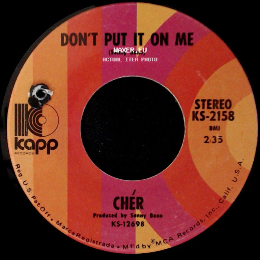 Chér - The Way Of Love / Don't Put It On Me side B