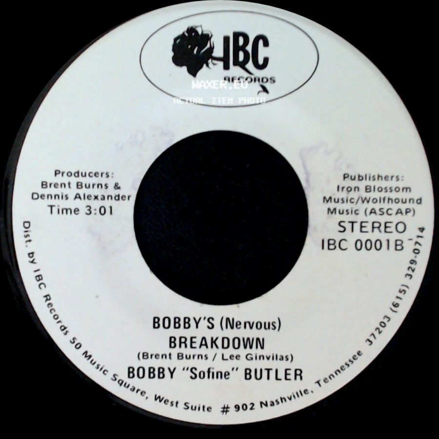 Bobby "Sofine" Butler - Cheaper Crude Or No More Food / Bobby's (Nervous) Breakdown side B