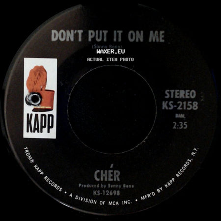 Chér - The Way Of Love / Don't Put It On Me side B