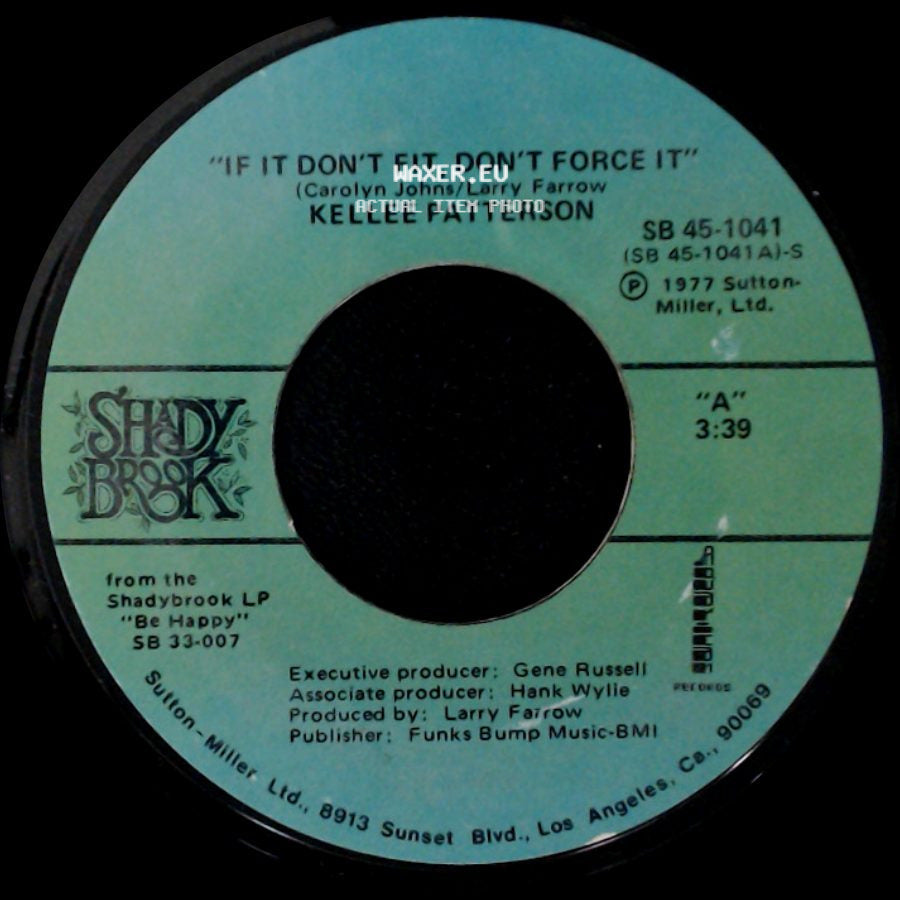 Kellee Patterson - If It Don't Fit, Don't Force It / Be Happy side A