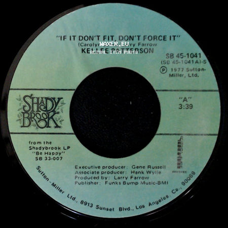 Kellee Patterson - If It Don't Fit, Don't Force It / Be Happy side A