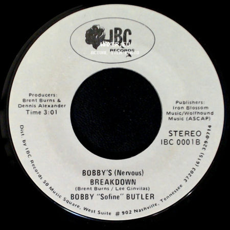 Bobby "Sofine" Butler - Cheaper Crude Or No More Food / Bobby's (Nervous) Breakdown side B