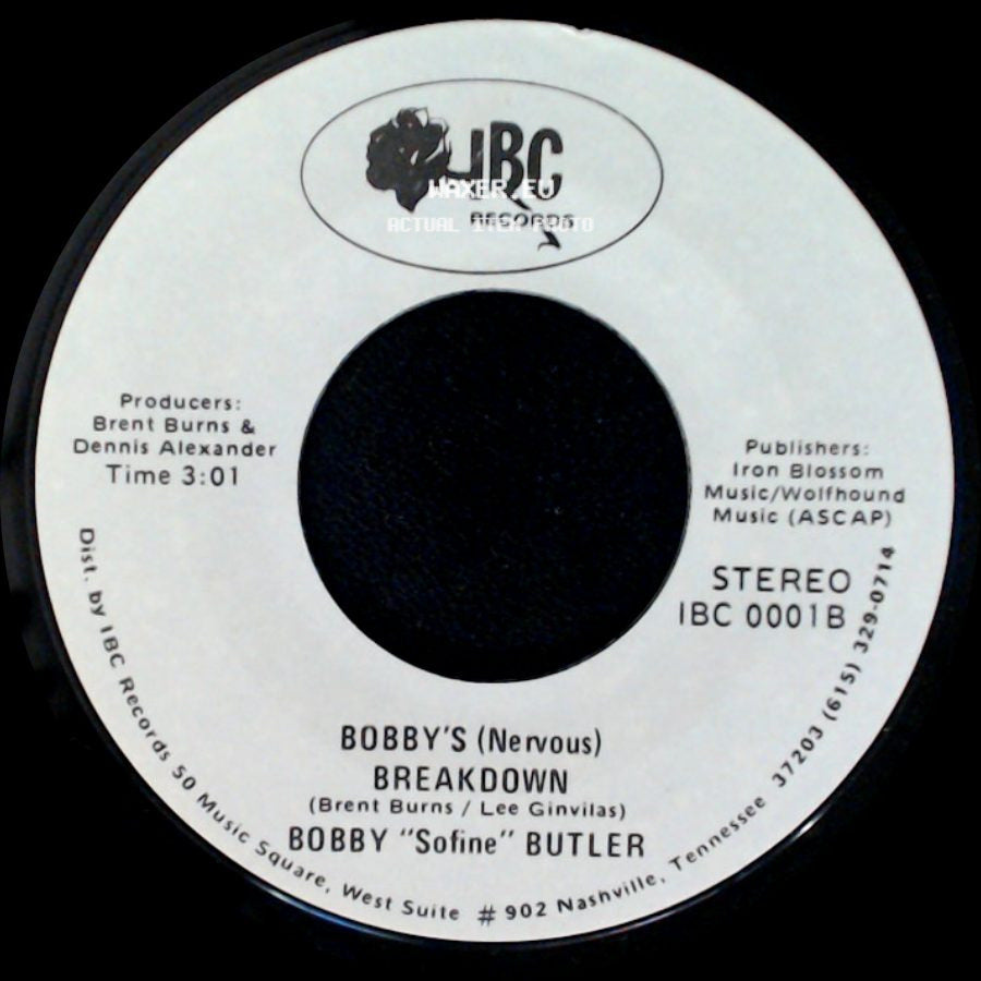 Bobby "Sofine" Butler - Cheaper Crude Or No More Food / Bobby's (Nervous) Breakdown side B