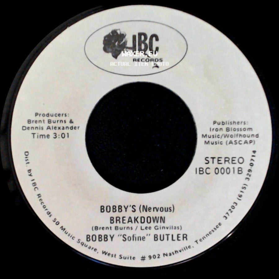 Bobby "Sofine" Butler - Cheaper Crude Or No More Food / Bobby's (Nervous) Breakdown side B