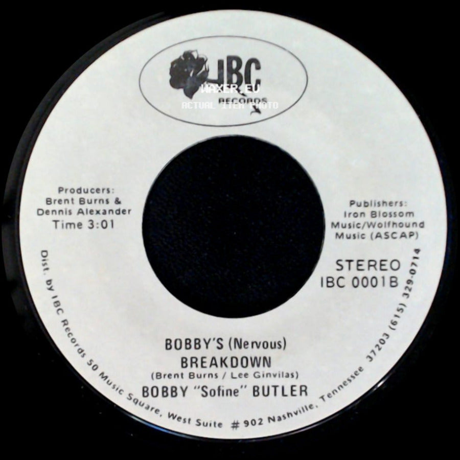 Bobby "Sofine" Butler - Cheaper Crude Or No More Food / Bobby's (Nervous) Breakdown side B