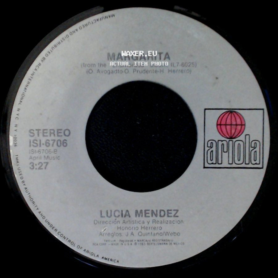 Lucia Mendez - Enamorada / Margarita side B