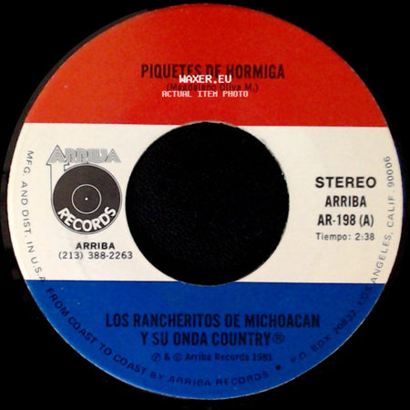 Los Rancheritos De Michoacan Y Su Onda Country - El Chubasco / Piquetes De Hormiga side B