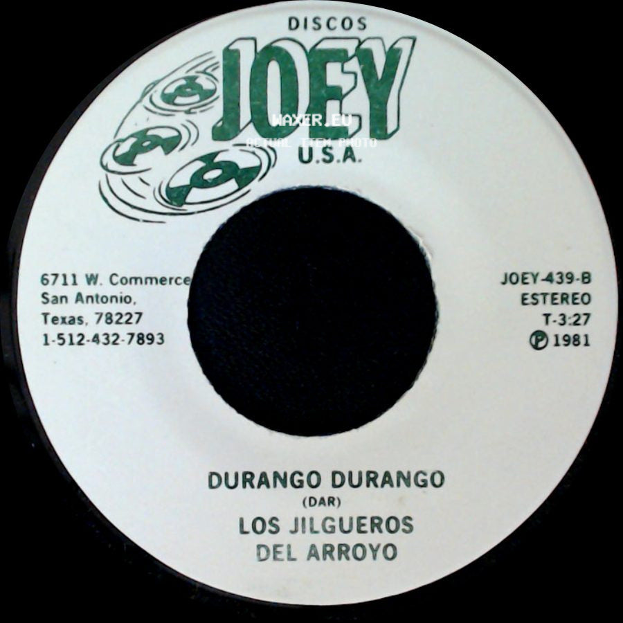 Los Jilgueros Del Arroyo - El Carro Amarillo / Durango Durango side B