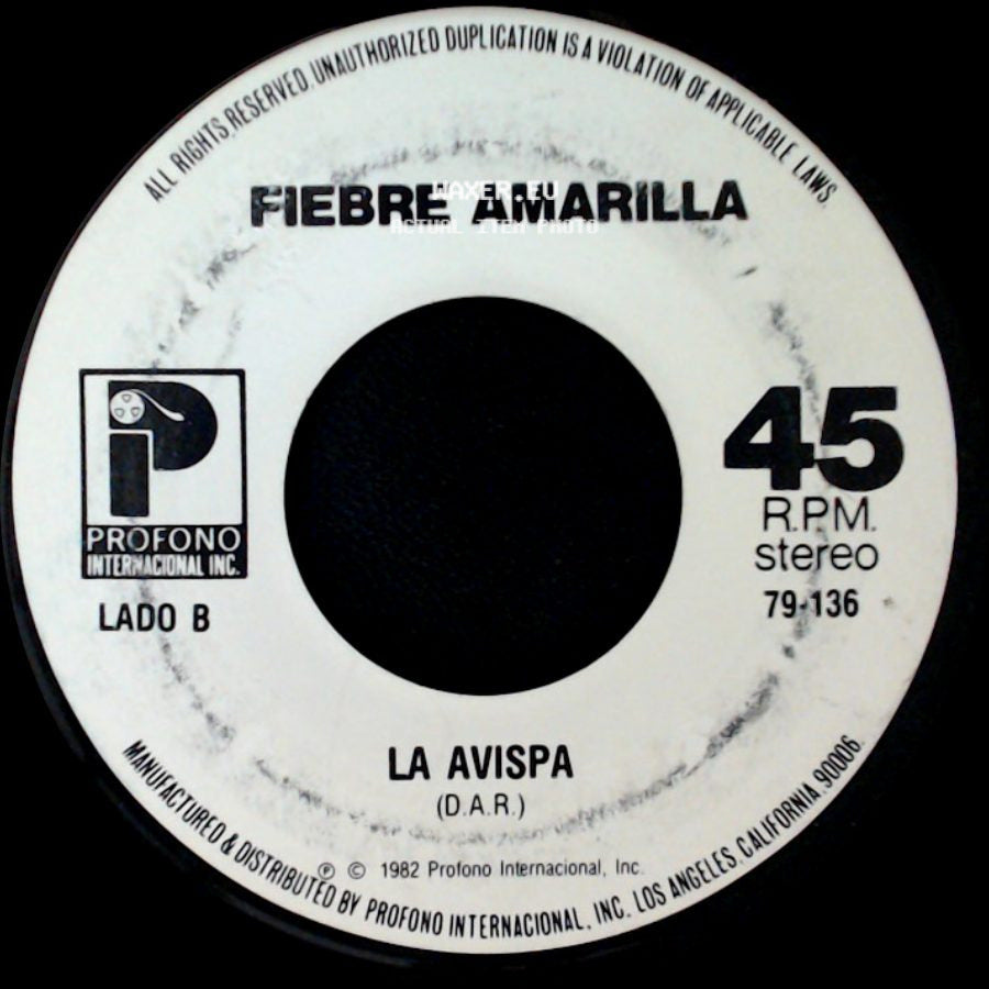 Fiebre Amarilla - Maria De La Guia / La Avispa side B