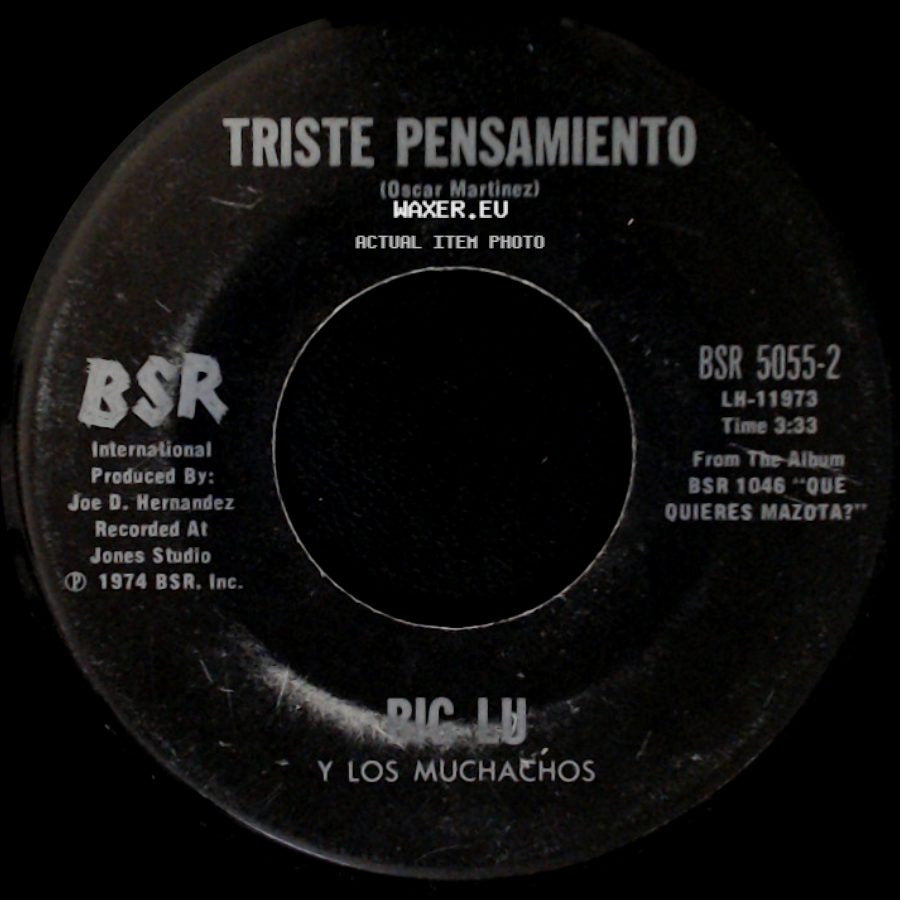Big Lu Y Los Muchachos / Ric Lu Y Los Muchachos - Yo Te Quiero Mucho / Triste Pensamiento side B