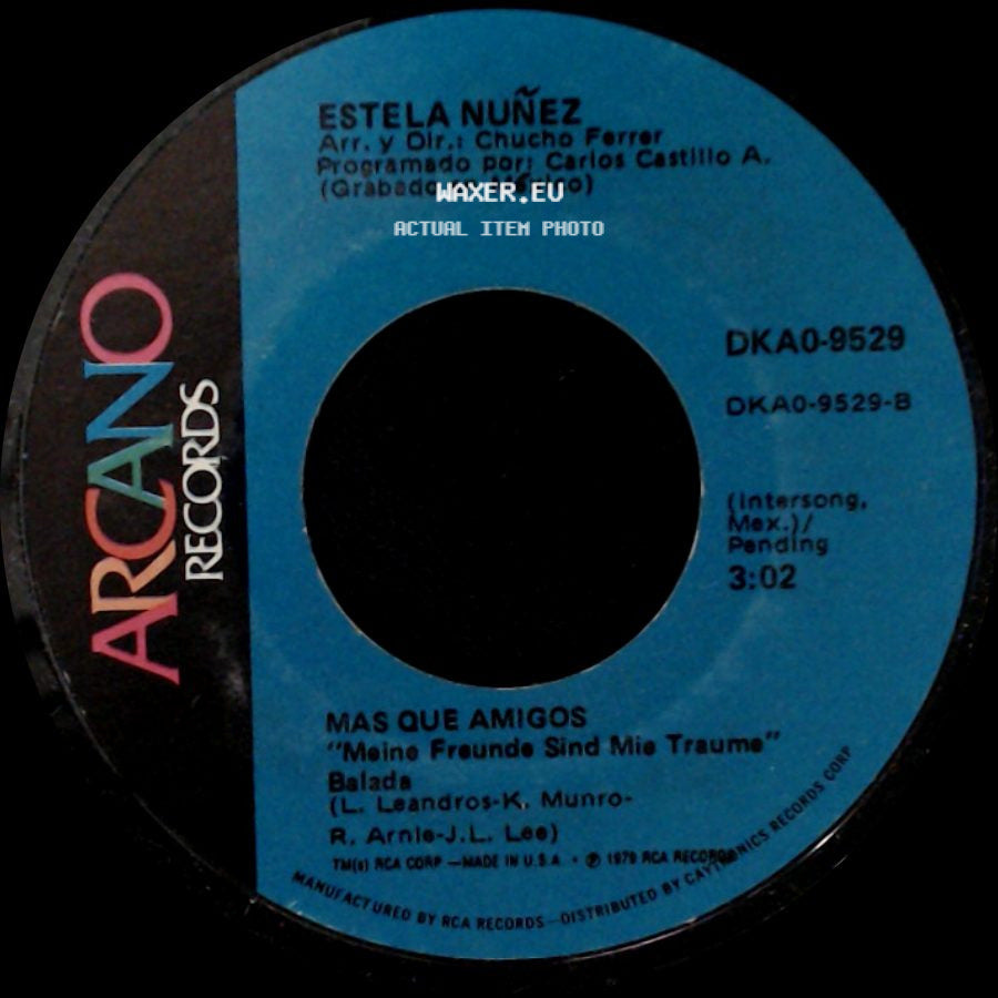 Estela Nuñez - Mas Que Amigos / Tu Silencio side A