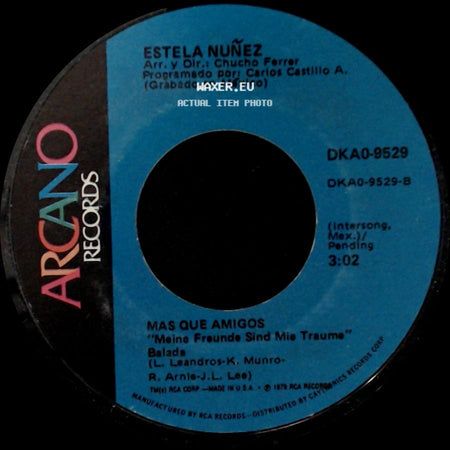 Estela Nuñez - Mas Que Amigos / Tu Silencio side A