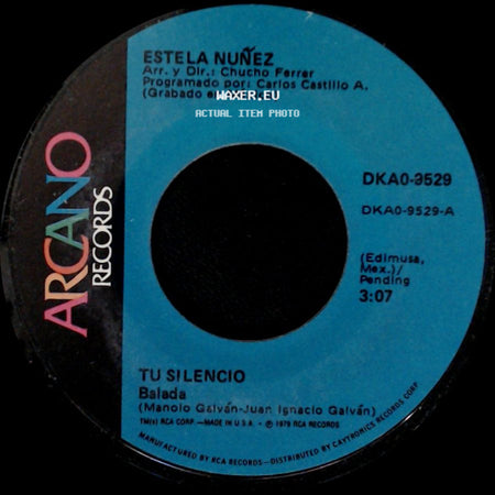 Estela Nuñez - Mas Que Amigos / Tu Silencio side B
