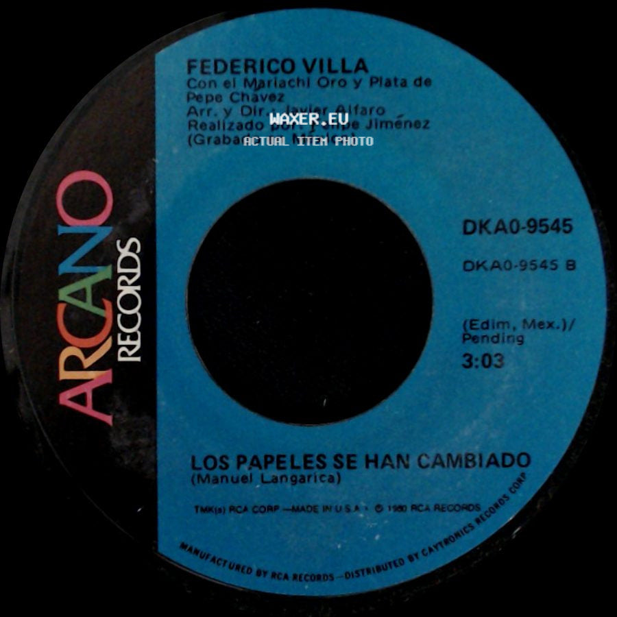 Federico Villa - Las Tres Tumbas / Los Papeles Se Han Cambiado side B