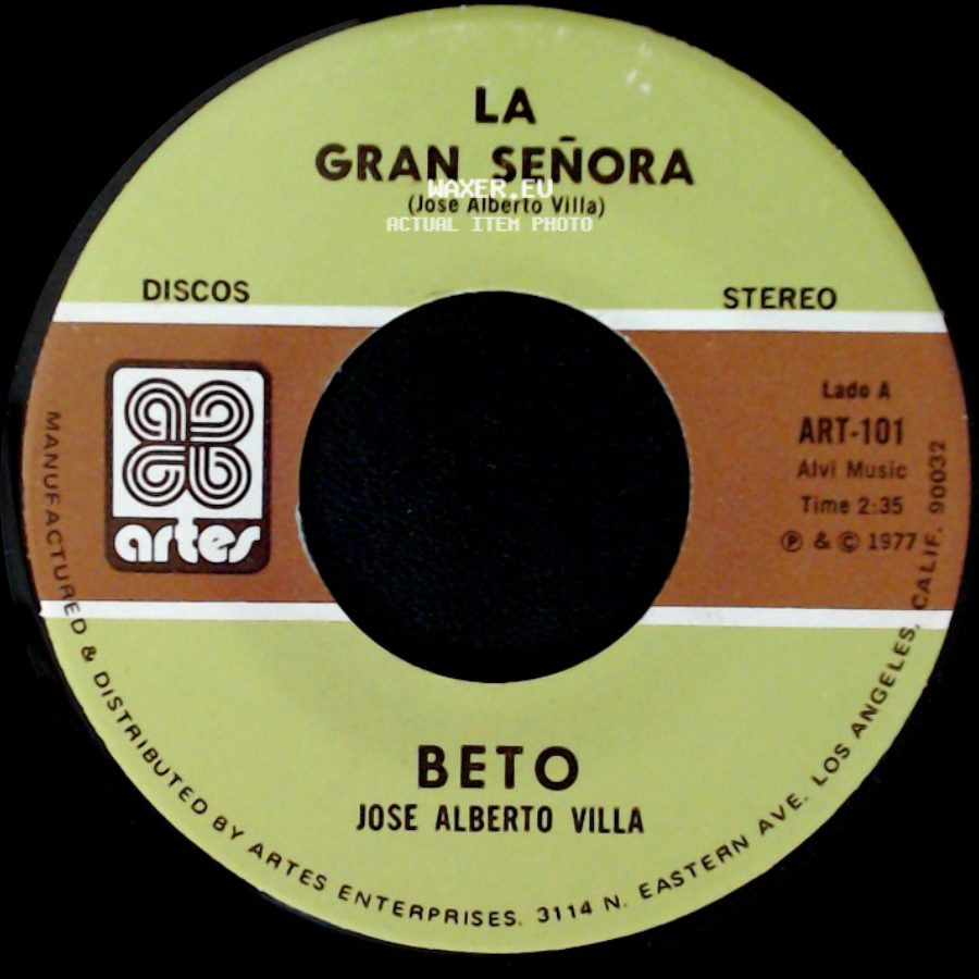 Jose Alberto Villa / Beto - La Gran Señora / Por Las Noches side A