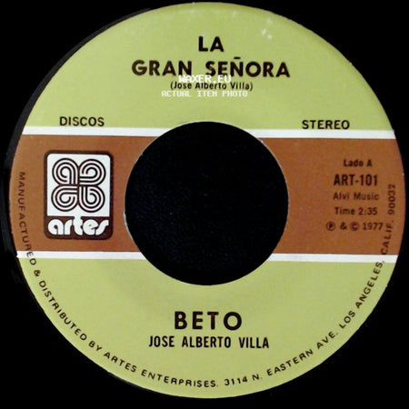Jose Alberto Villa / Beto - La Gran Señora / Por Las Noches side A