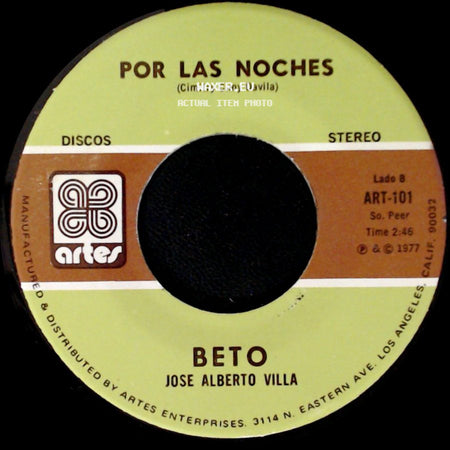 Jose Alberto Villa / Beto - La Gran Señora / Por Las Noches side B